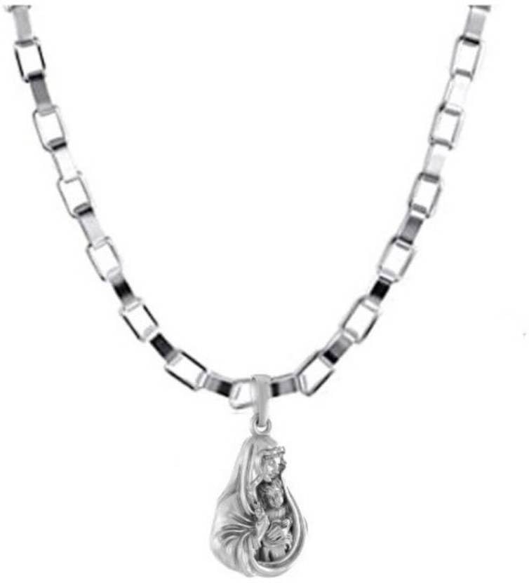 Pendentif en argent sterling 925 collier Marie chaîne vénitienne homme femme