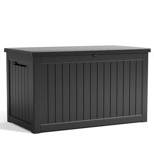 image for PatioZen XXL 230 Gallon Large Resin Deck Box, Outdoor Lockable Storage