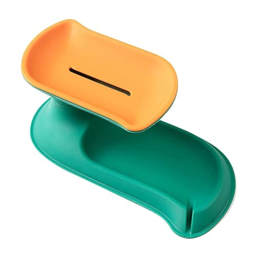 Image of SPIREX 360 Degree Rotating Double Layer Soap Box | Soap Dish Storage | Water Drain Soap Holder | Soap Case | Plastic Home /Kitchen /Bathroom Accessories | Soap Tray (Pack of 1,Multicolor)