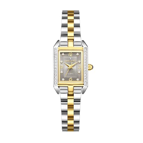 Image of London Fog Gresham Collection Watch for Women with Rectangular Dial, Crystal Hour Markers, Quartz Movement, Stainless Steel Strap and Water Resistant - LFW20002
