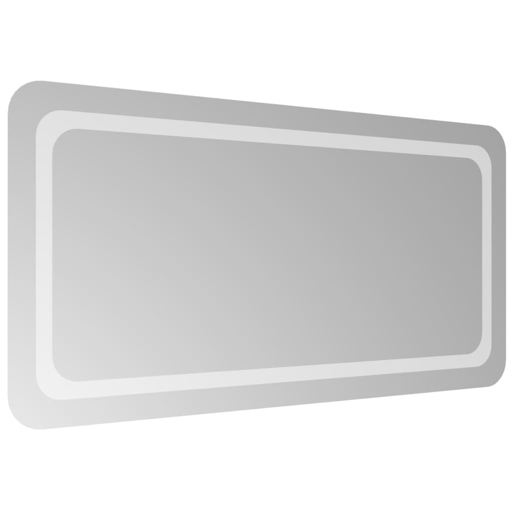 LED-Badspiegel 50x100 cm rahmenlos mit IP65 Schutz, USB-Anschluss, facettenschliff, montagefreundlich, beleuchtet für Bad, Schlafzimmer, Flur, Kosmetik und Rasur