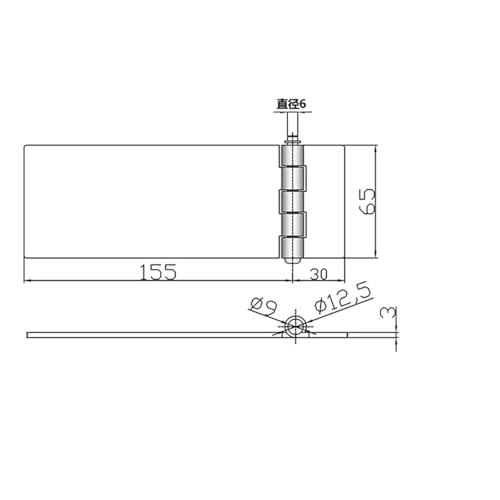 Charnière à souder pivot long pliable en acier pour armoire CL269-304 - 5