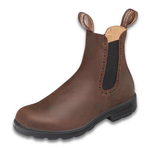 Blundstone 2151 Womens Originals High Top Chelsea Boots Water Resistant Leather Boots with Brogue Detailing Shock Absorption and Removable Cushioned Footbeds Antique Brown 9 US Women / 6 AU