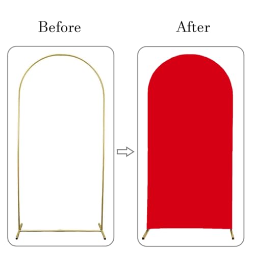 Funda para arco de fondo fotográfico 6 FT Roja miniatura 6