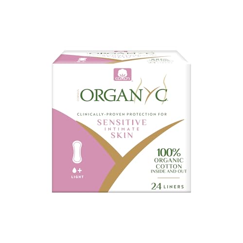 Image of Organyc 100% Certified Organic Cotton Inside and Out Folded Panty Liner, Ultra Thin, Light Flow, 12 Pack of 24 Count, Bulk /Case Pack