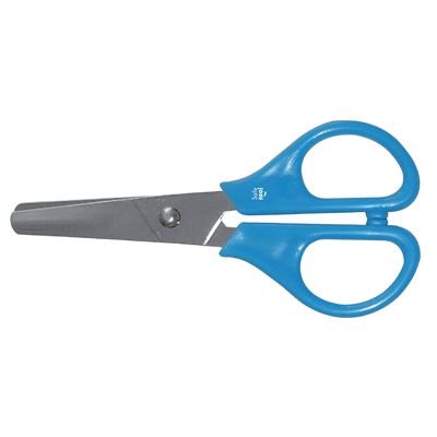 Locau-ciseaux Bouts Ronds Anneaux En Plastique. 10 Cm. Droitier.