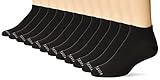 Fruit of the Loom Men's Flat Knit No Show Liner Sock-12 Pair Pack, Black, Shoe Size: 6-12