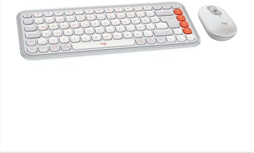 Logitech POP ICON COMBO Kablosuz Klavye ve Mouse Seti, Bluetooth, Konforlu Tasarım, Programlanabilir Tuşlar, Sessiz Tıklamalar, 3 Cihaza Kadar Easy-Switch, Türkçe Q Klavye, Beyaz - Görsel 1