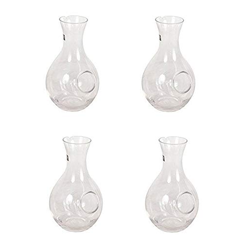 JapanBargain Glass Sake Bottles with Hole for Cold Wine Juice Beer Restaurant and Home Use 10 oz Clear x4 10 oz