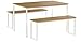 ZINUS 48 Inch Louis Metal Frame Table with Benches 3 Piece Dining Set, Easy Assembly, 1, White
