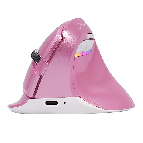 Listado y reviews de Túnel juegos los más recomendados. 33 DeLUX Mouse Ergonomico Inalámbrico con 2.4 G y Bluetooth, Mouse Vertical Recargable Silencioso, 6 Botones y 400DPI, para Manos Pequeñas y Túnel Carpiano (M618mini-Rosa)