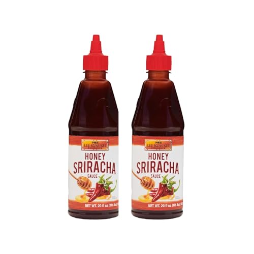 Lee Kum Kee Honey Sriracha Sauce (20 Oz - 2 Pack), Sweet And Spicy Flavor, Perfect For Marinades, Dips, Glazes, Stir-Fry, Drizzles, Sauces, Burgers, Fries, Sandwiches, Bbqs & Chicken Wings