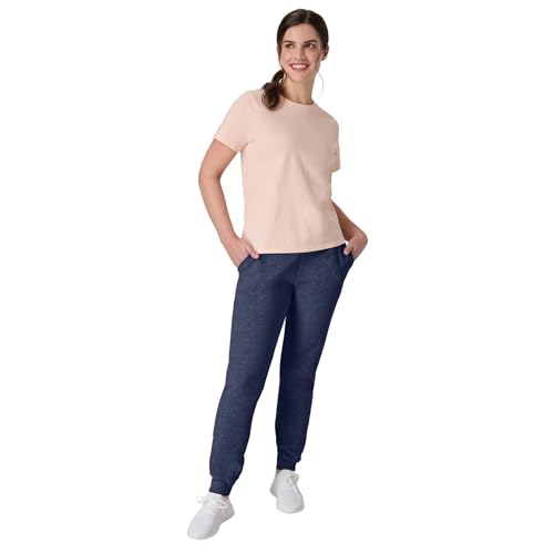 Image of Hanes Women's Sweatpants - EcoSmart Fleece Joggers - Open-Bottom Pocketless Pull-On Lounge Pants - Reg. & Petite Sizes