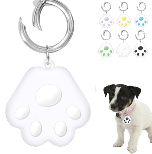 Tracker GPS per cani e gatti, senza canone mensile, compatibile con iOS/Android, dispositivo di localizzazione globale per collari e bagagli (include custodia in silicone per animali domestici +