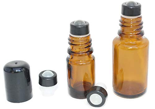 3-Part Glass Roller Tops &ndash; 12 Pack with Caps &ndash; Fits 11 m