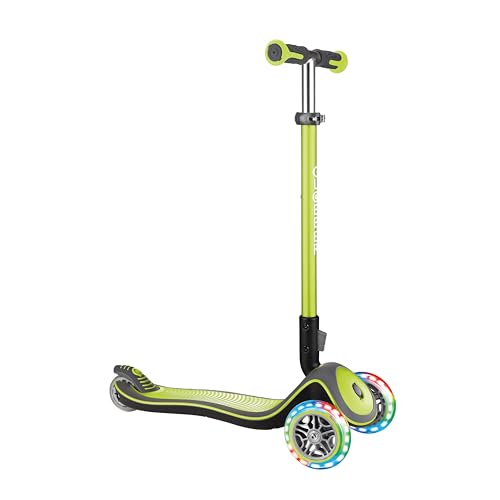 GLOBBER Elite Deluxe Lights – Tretroller Kinder, 120/80 mm, ABEC 5,...