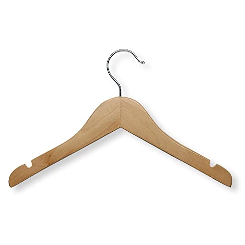 Image of Honey-Can-Do Kids Wood Shirt Hangers- 5 pk HNG-01224 Natural