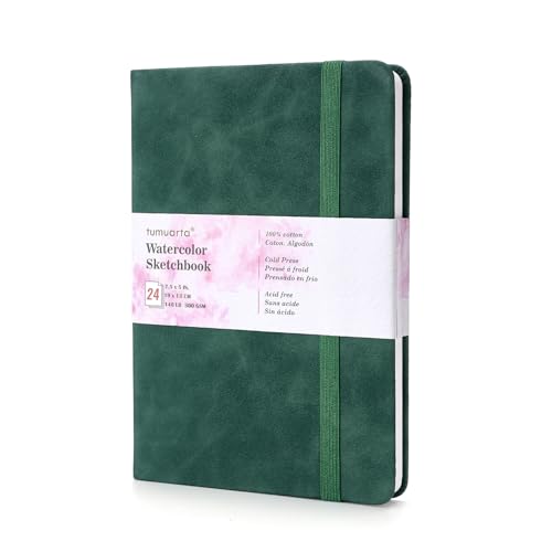 tumuarta Watercolor Sketchbook 7.5x5 in 24 Sheets