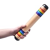 13.8 Inch Rain Stick, Wooden Rain Maker Rattle Shaker Rainfall Tube, Musical Sensory Auditory Development Instrument for Babies, Toddlers and Kids