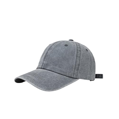 Casquette de baseball en coton lavé effet petit visage rétro