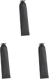 Timcryxient Bolsa de almacenamiento de nailon con cordón para otros equipos, trípodes, bastones de senderismo, 21 x 60 cm, color negro, Juego de 3 (negro, 21 x 100 cm), 21x100cm