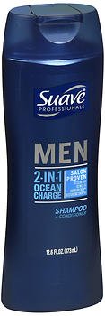 Suave Professionals Men 2-in-1 Shampoo + Conditioner Ocean Charge - 12.6 oz, Pack of 6