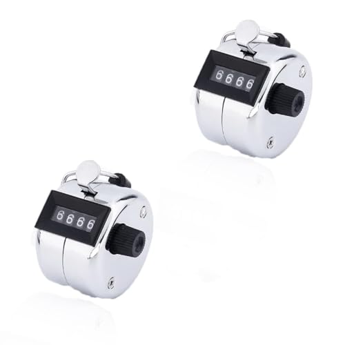 4 Piezas Contador Manual Mecanico,Metálico Contador de 4 Dígitos Contador de Clicker de Mano Tally Counters Contador de Clics Mecánico Contadores de Vueltas Contador,para Personas Contador