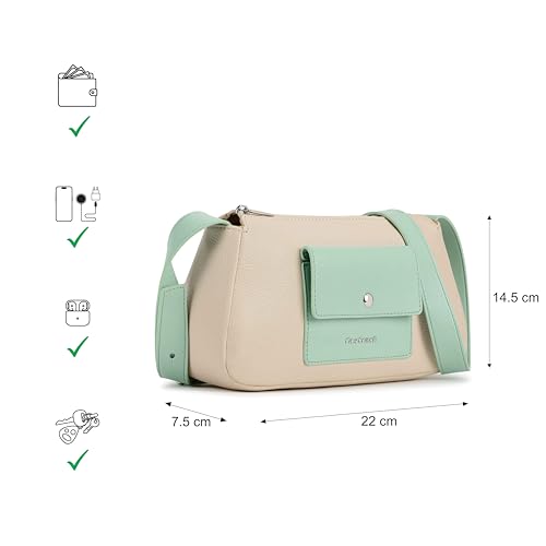 Image of Fastrack Puff Sling with Detachable Pouch | Faux-Leather Women's Handbags | Sling for Casual Carry