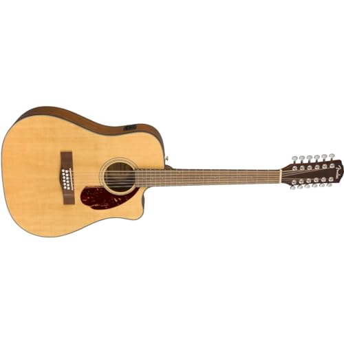 Image of Fender CD-140SCE 12-String Dreadnought Cutaway Acoustic Electric Guitar with 2-Year Warranty, Fishman Pickup and Preamp System, Natural, with Case