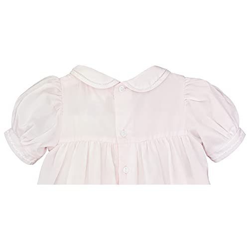 Petit Ami Baby Girls' Dress With Pintucks And Feather Stitching, 6 Months, Pink #TOP3