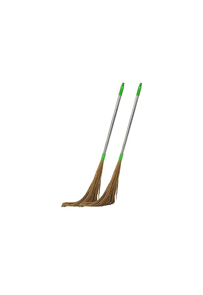 Buy JAS s Generic Broom Stick with Long Steel Handle, Soft Grass Broom
