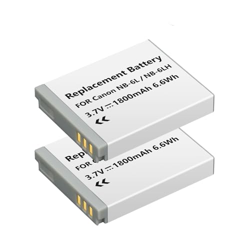 CITYORK 2 batterie NB-6L NB-6LH con Canon SX710 HS, SX700