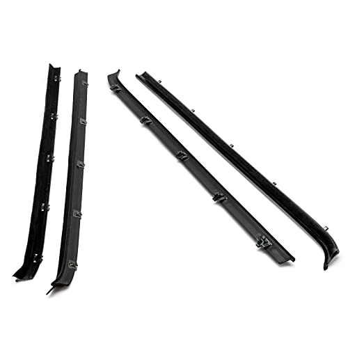 Weileite Front Door Window Molding Rubber Felt Trim Seal Weatherstrip Kit Compatible With Gmc C1500 C2500 C3500 K1500 K2500 K3500 Jimmy Chevy C10 C20 C30 K10 K20 K30 Blazer Suburban V1500 R1500 Truck #TOP3