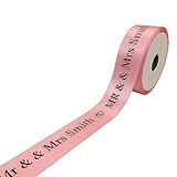 Personalized Wedding Ribbon 5/8' - Customized with Your Name Dates or Text for Favors & Gifts Wrap or Invitations Continuous Print Roll (10 Yards x 5/8' Wide)