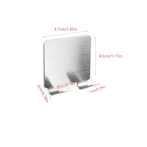 UtySty 4 Pack All-Purpose Stainless Steel Squeegee Holder Shower Door Hooks Towel Hooks Hanger Organizer for Bathroom Shower Glass Doors Squeegee Cleaner Tool