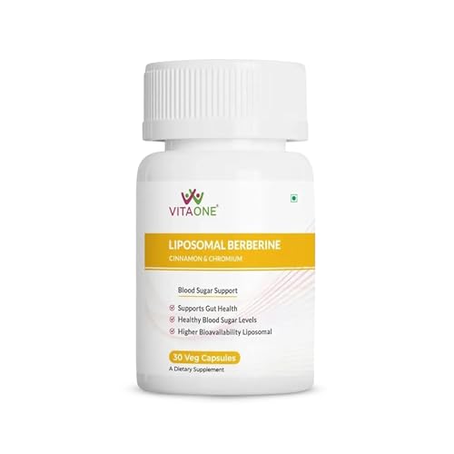 Image of Liposomal Berberine Complex with Cinnamon & Chromium - Advanced Liposomal Formula for Metabolic Wellness, Glucose Balance & Daily Energy Support - 30 Veg Capsules