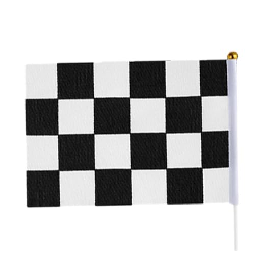 Banderas de cuadros para carreras TOYANDONA | Pack de 10 minibanderas para circuitos 4