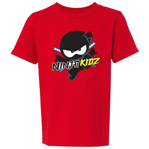 Ninja Kidz Official Original Logo Tee Boys Shirt Dress Your Ninja Kids in Cool Kids Clothes, Ninja Shirt Merch & Tee for Boys