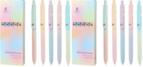 Image of Ddaowanx Gel Pens,5 Pcs 0.5mm Retractable Quick Dry Black Ink Pens (Pack of 2)