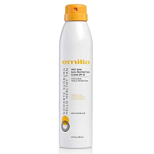 Body Sunscreen SPF 50 - Wet Skin Sun Protection for Body Goes on Clear