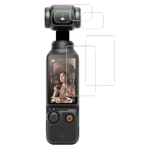 対応 DJI Osmo Pocket 3 ガラスフイルム 【2+2 枚セット-AGC旭硝子】 DJI Osmo Pocket3 フイルム 【2枚】+ レンズフィルム 【2枚】 OSMO Pocket 3 液晶保護フィルム さらさら 強化ガラス 液晶/レンズ