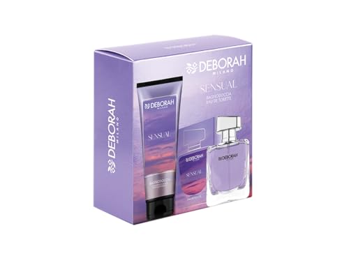 Deborah Milano - Sensual Set Doccia con Profumo e Bagnodoccia, Cofanetto Regalo Donna, Fragranza Agrumata e Speziata con Cuore Fiorito e Fondo Armonico, Eau de Toilette 100ml e Docciaschiuma 250ml