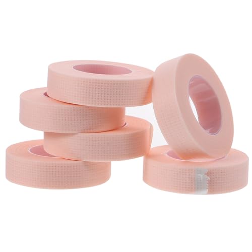 FOMIYES Multifunctional Lash Tapes Pink Breathable Gentle 6 Rolls for Eyelash Extensions
