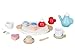 Playtime - Juego de té infantil, juguete de madera para la cocina de juguete, 17 piezas, accesorios parcialmente de plástico
