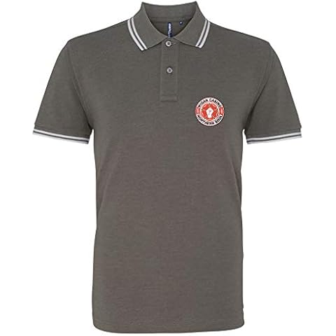 Productsave Wigan Casino Northern Soul Keep The Faith Mens Premium Polo Shirt Mod (Medium, Charcoal/White) Cover