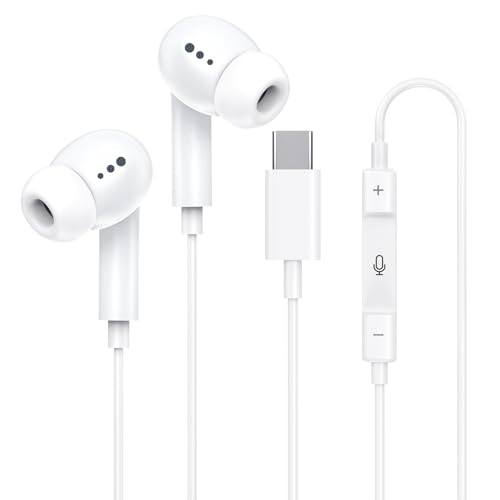 [Apple MFi Certified] USB C Headphones for iPhone...