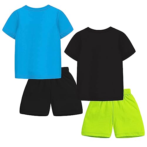 Image of Trampoline Boys Regular Fit T-Shirt and Shorts Set -Pack of 2