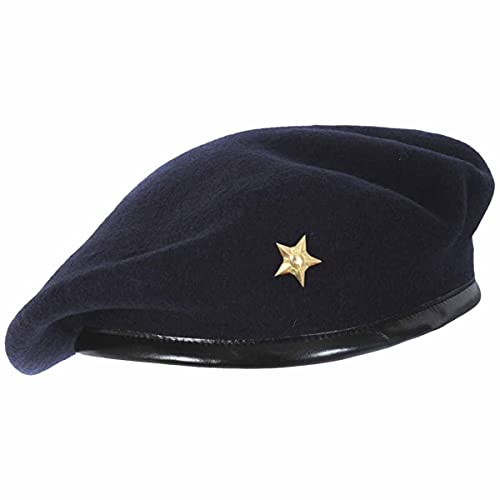 Wan-Sukh Army Style Cap, Rajputana Cap, Men Wool Beret Star Size 7-8 Regular Size (Pack of 1)