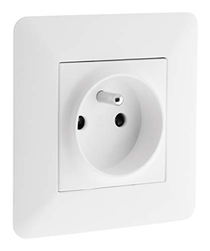 Zenitech - Prise simple encastrable 16A - Blanc - Artezo