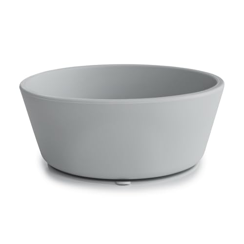 Image of mushie Silicone Suction Bowl | BPA-Free Non-Slip Design (Stone)